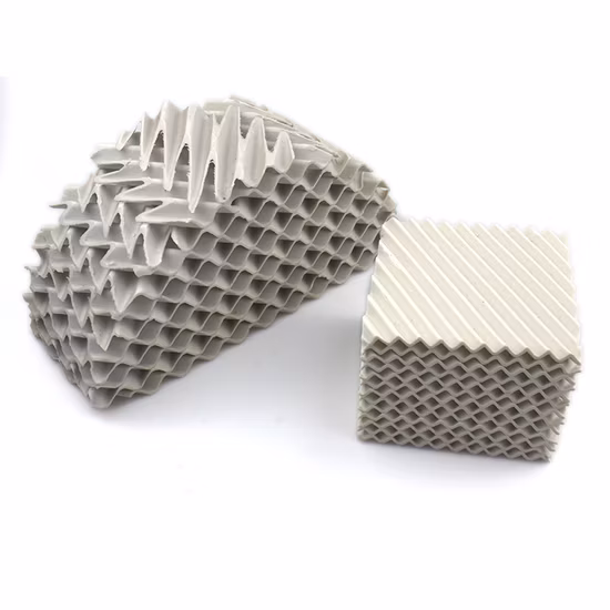 Керамическая наполнительная колонна Керамическая гофрированная структурированная башенная насадка для дистилляционной колонны