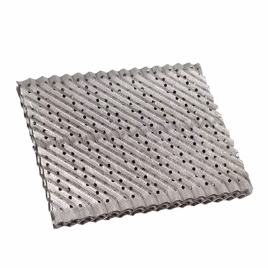 Градирни Перфорированная пластина Гофрированная упаковка Проволочная сетка Металлическая структурированная упаковка башни